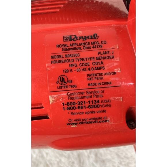 Royal Dirt Devil Ultra Hand Held Corded Vacuum Cleaner~M08230C~Tested/Works! - Picture 2 of 6